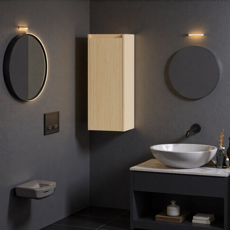 Bamboo Side Pressing Process Large Capacity Wall Cabinet