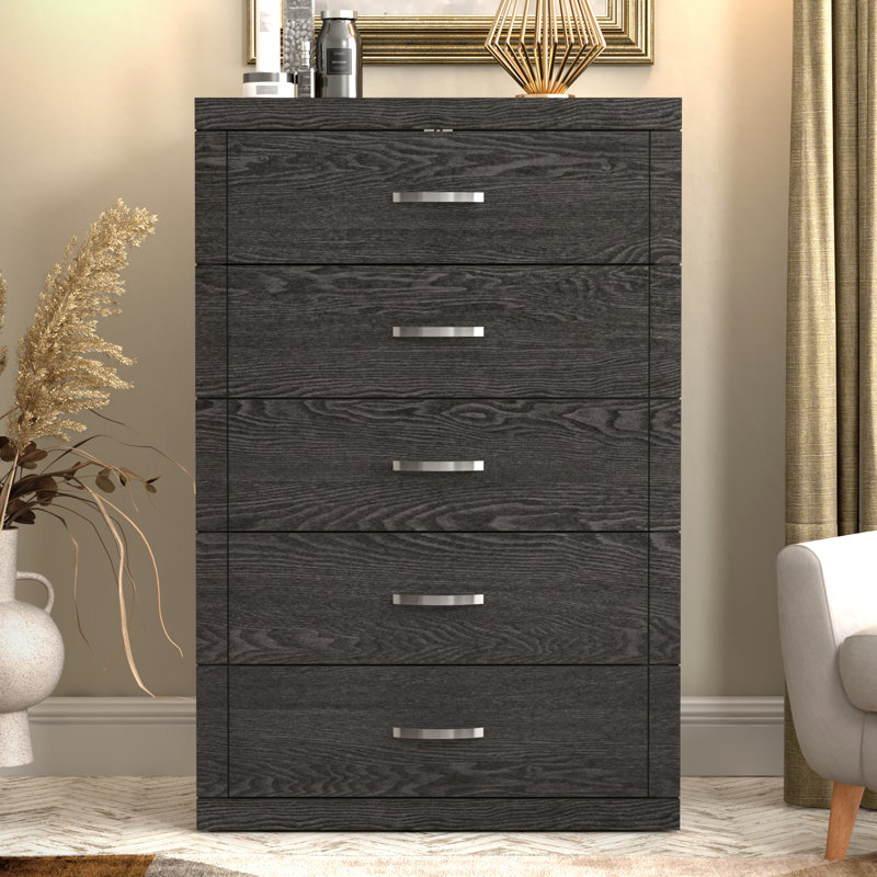 Avigail 5 Drawer 30.70'' W Dresser, Gray