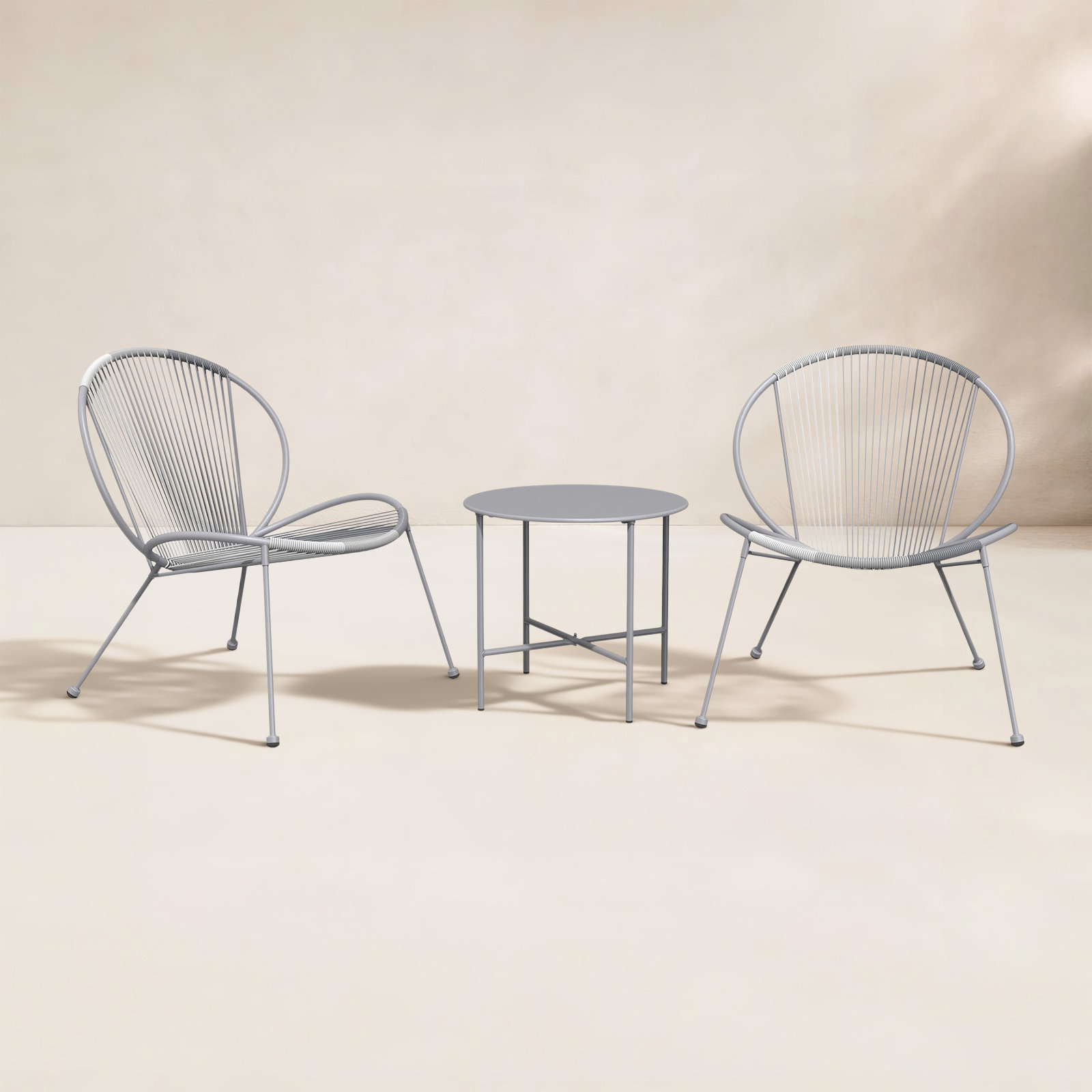 Halcott 2 - Person Patio Conversation Set, Gray
