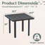 Square Metal Outdoor Side Table , 44.96cm cm W 44.96cm cm D