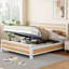 Grand lit plateforme en métal avec rangement sous le lit-556052930