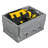 Mount-It! Collapsible Plastic Storage Crate, Folding Utility Distribution Container w/ Attached Lid
