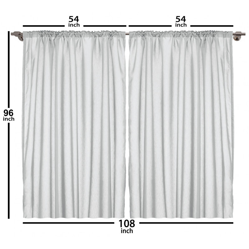 Jazz Music Semi-Sheer Rod Pocket Curtain Panels, 54" x 96"