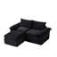 Canapé modulaire Cloud avec revêtement en velours côtelé pour les espaces de vie contemporains et les environnements de bureau - Solution d'assise polyvalente offrant un confort de qualité supérieure-1186576158