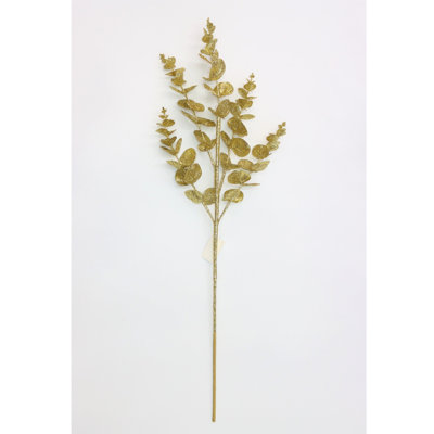 32in(s) Gold Glitter Eucalyptus Pick