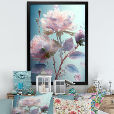 Art floral sur toile, "Ethereal Soft Blossoming"