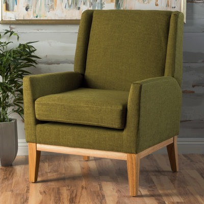Chaise d'appoint de style Mid-Century, siège rembourré pour la décoration de maison et de bureau, chaise moderne en tissu de 27,04 po x l 29,03 po de hauteur
