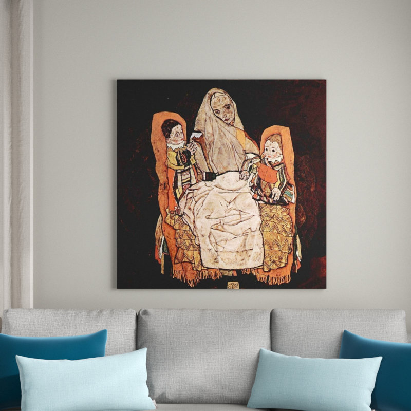 Egon Schiele - Wrapped Canvas Painting, 50cm H x 50cm W x 1.8cm D