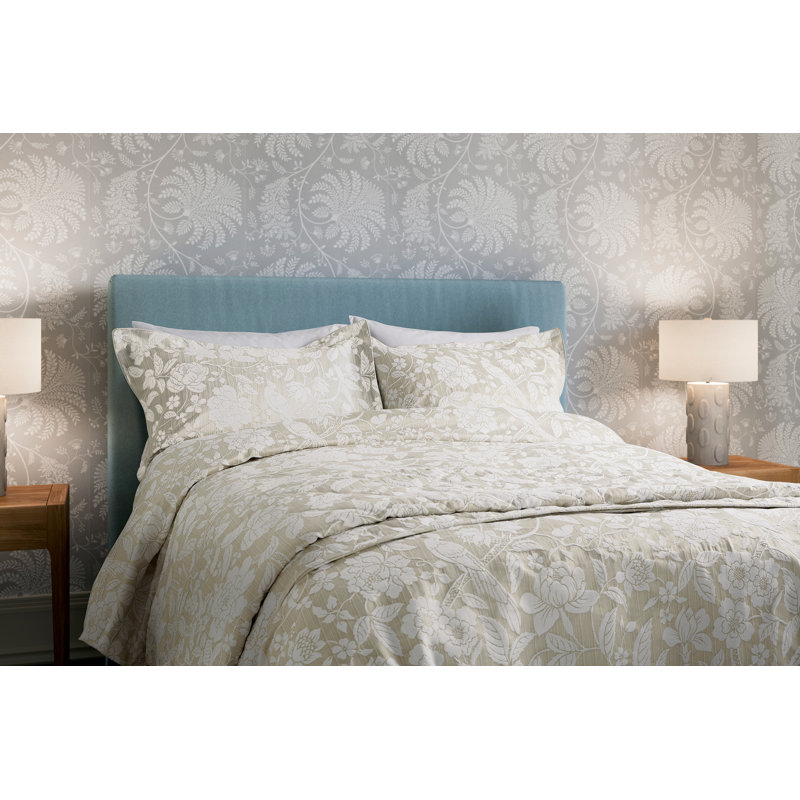 Pyramus Cotton Duvet Cover Set, Ivory, Double Duvet Cover Set