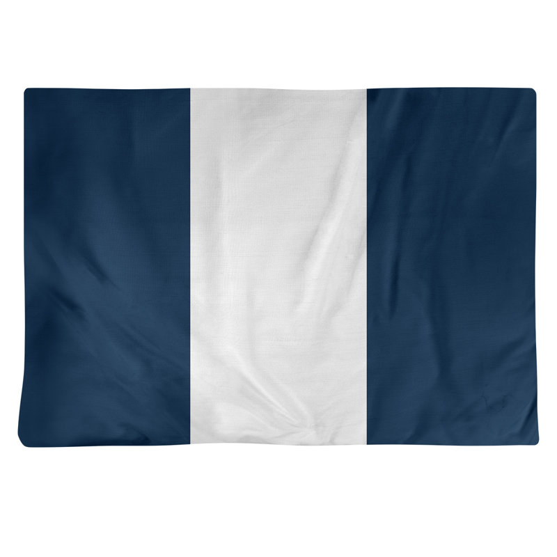 Récapitulatif 18" à rayures de football Denver, Bleu marine / Blanc cassé