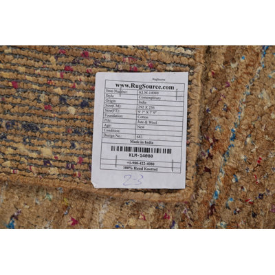 One-of-a-Kind 7'9" X 9'7" New Age Area Rug in Brown