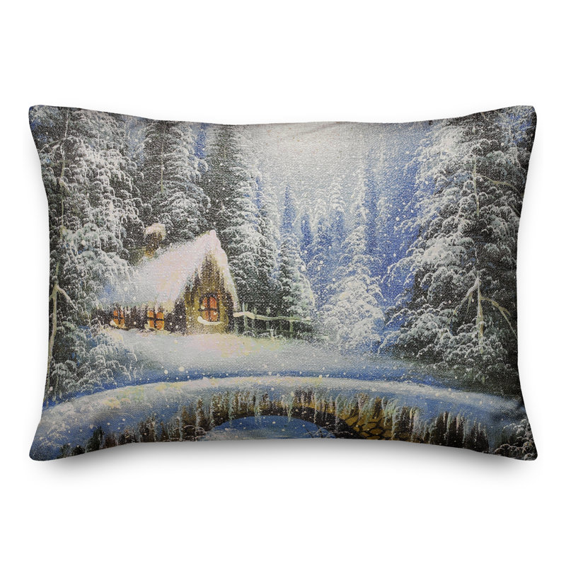  Housse et insert de coussin rectangulaire Christmas Cozy Cabin