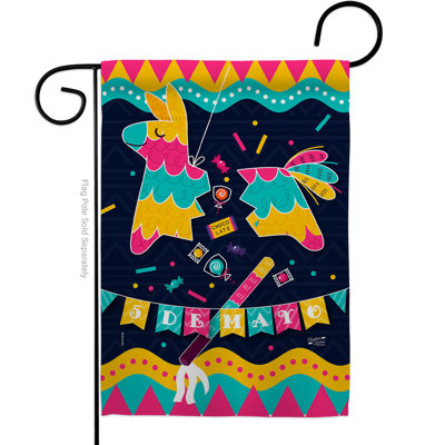 Aymon Double Sided 18.5 in. H x 13 in. W Polyester Cinco de Mayo Garden flag