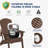 Folding Adirondack Chair Set Of 4, Cup Holder，Wooden Textured ，Heavy All-Weather HDPE Comfortable Set Poolside Backyard Lawn Coffee-124432821
