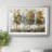 Linen Trees - Matted and Framed Under Acrylic Glass, Large Living Room Wall Art-667128200-667035204