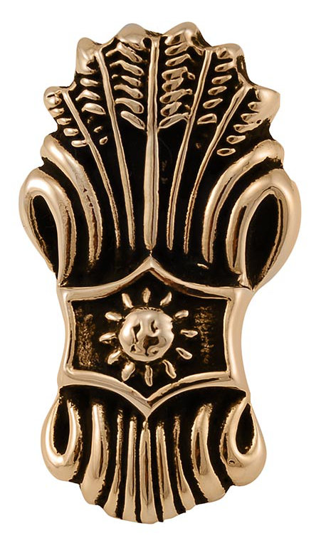 Poignée fantaisie Sforza 1,125 po, Or antique