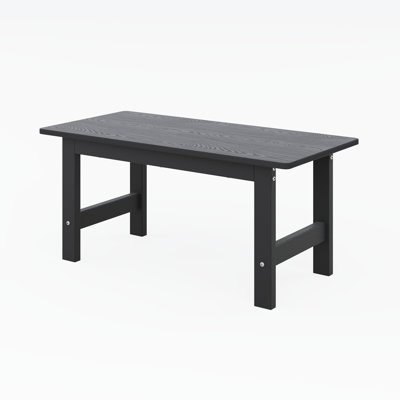Patio Hdpe Wide Outdoor Loveseat With Cushion & Table by Ebern Designs