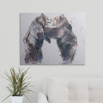 «Yusef Playfight, 2001 (Charcoal)» par Mark Adlington, impression