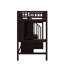 Lit mezzanine simple avec bibliothèque, armoire, bureau et tiroirs-311924195