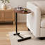 Petite table d'appoint 2 pièces en forme de C, petit canapé brun