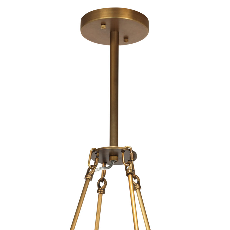 8 - Light Chandelier, Brass