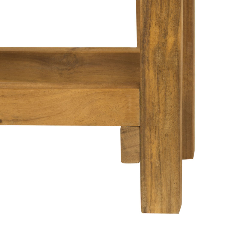 Ensemble de conversation modulaire 2 pièces pour balcon avec coussins Vana, Structure en teck / coussins bleu marine