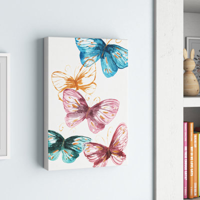«Animals Blooming Butterflies Insectes», reproduction d'art sur toile