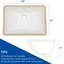 Lavabo de meuble-lavabo en céramique Pure White