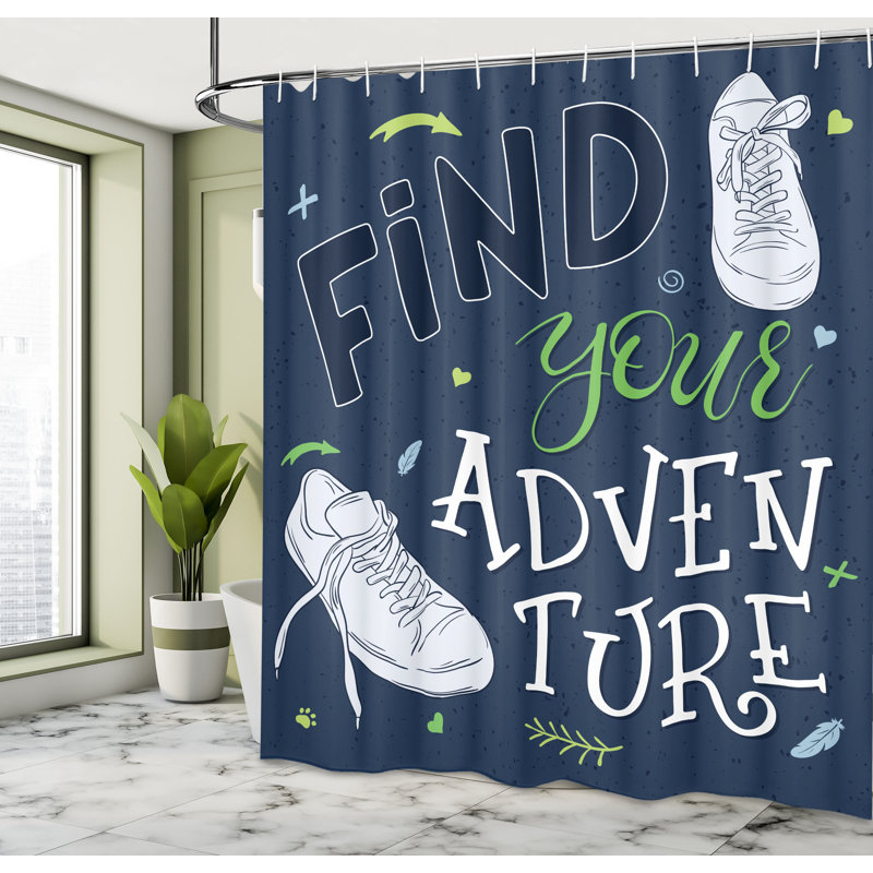 Shower Curtain with Hooks Included, 70"H x 69"W
