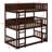 Triple Wood Bunk Bed, With Ladders, Guardrails-816754215