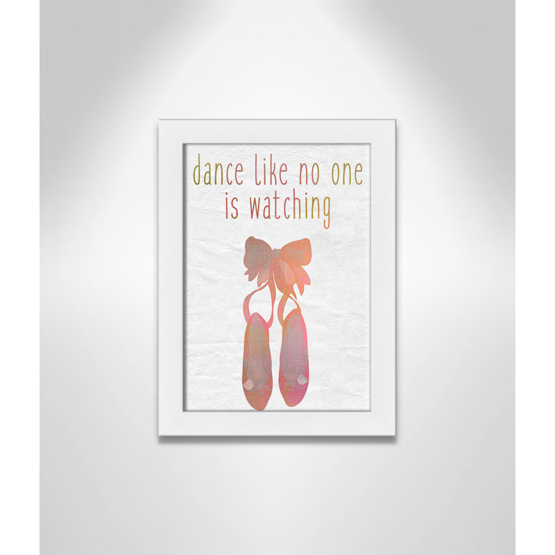 Dance A Paper Print, White Flat Framed, 14" H x 10" W x 0.6" D