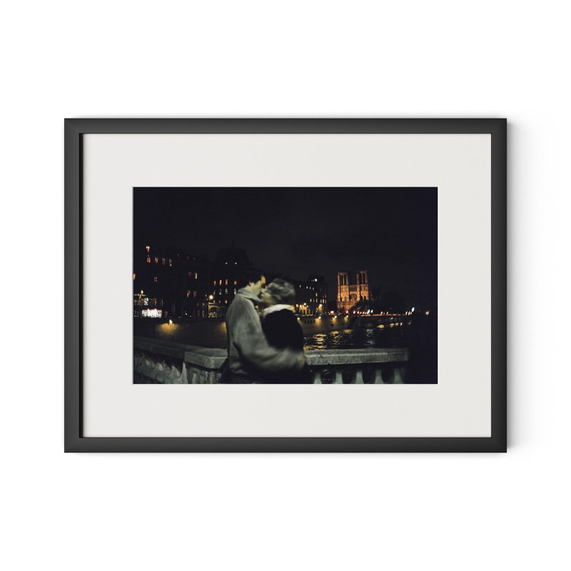 Evening Embrace Print by Barbara Alper, W 24" x H 18", Black Maple