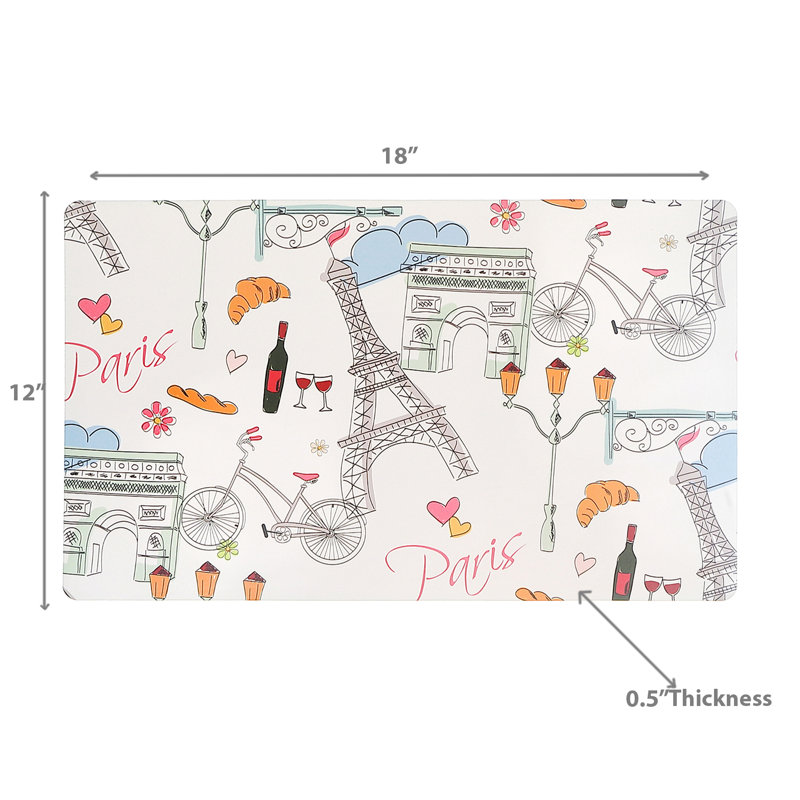 Napperon en plastique Paris 12 X 18 - ensemble de 12
