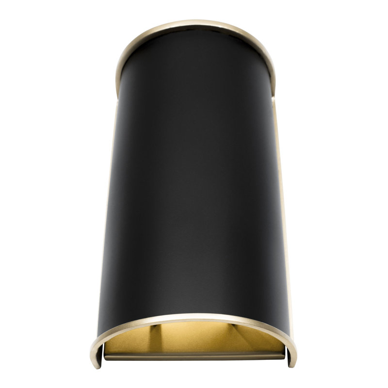 Coco 2-Light Wall Sconce, Matte Black/French Gold, Matte Black