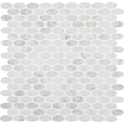 Stone Mosaics 12" x 12" Polished Natural Stone Field Tile in Carrara White