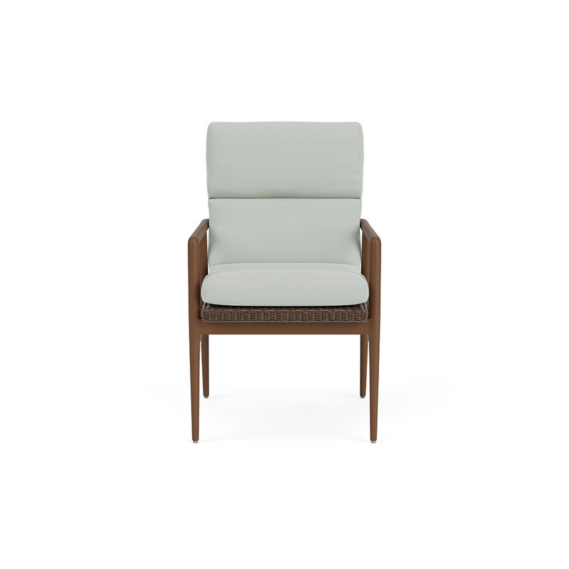 Cascade Outdoor Dining Armchair, Callen Celadon, Bark