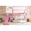 Lit superposé simple en métal avec escalier de rangement, glissade et rails de sécurité pour enfants (sans matelas)-132915769-132915772