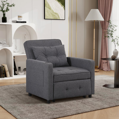 Fauteuil convertible l 31,48 po capitonné