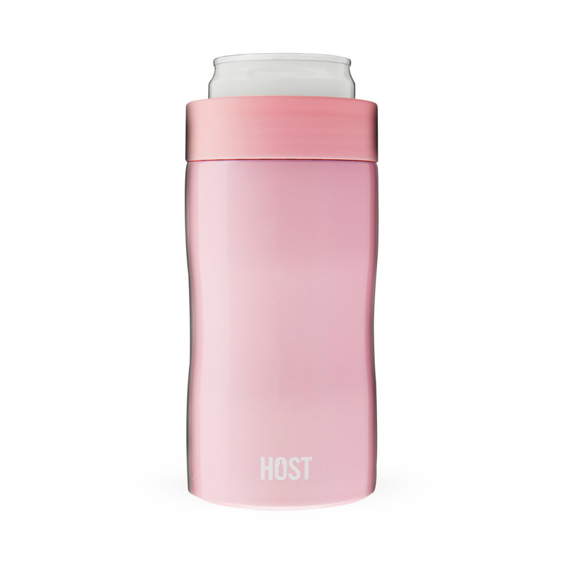 Stay-Chill Slim Can Cooler, 6" H x 3" W x 3" D, Pink
