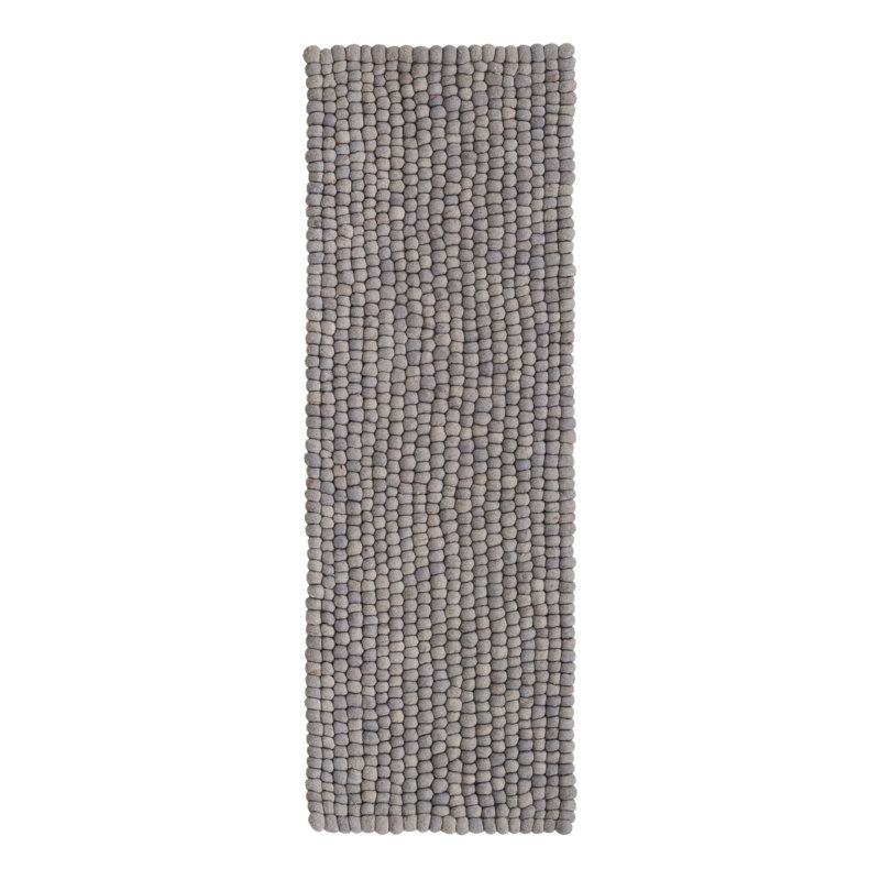 Tapis gris en laine Gregorey, Tapis de couloir 2 pi 2 po x 6 pi 1 po