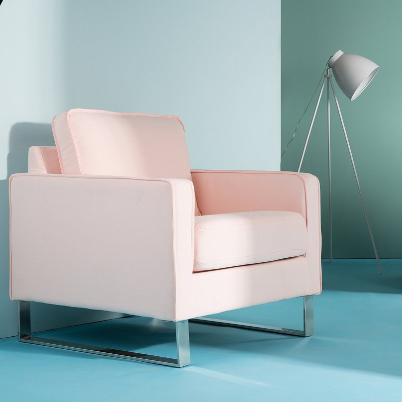 Dayton Upholstered Armchair, Pink