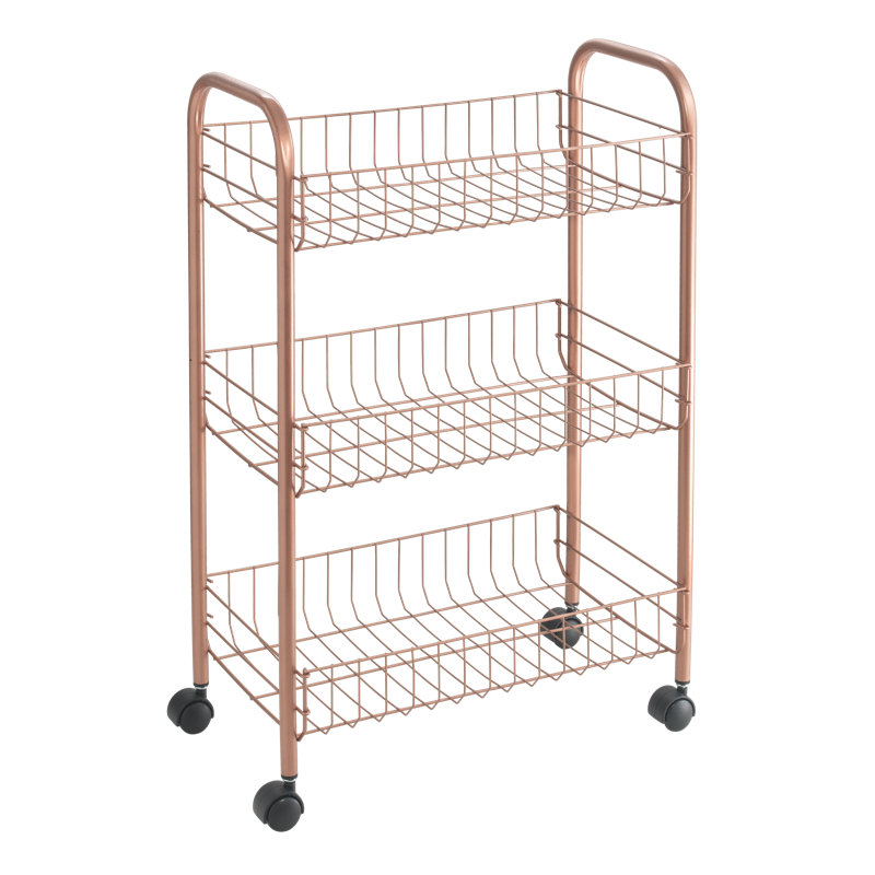 Lugano Multi-Purpose Trolley with 3 Levels, Copper Colour