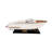 11" White Wood Yacht Model Sculpture