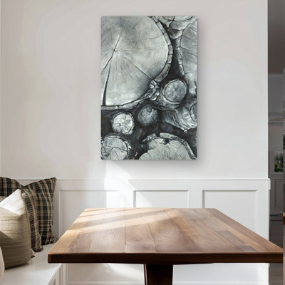 Textured Logs | Bedroom Metal Print for Home Decor