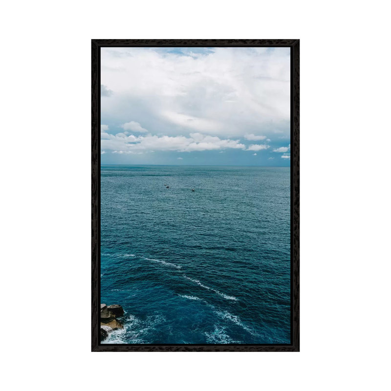 Stormy Amalfi Coast by Bethany Young - Print on Canvas, 101.6cm H x 66.04cm W x 3.81cm D, Black Framed