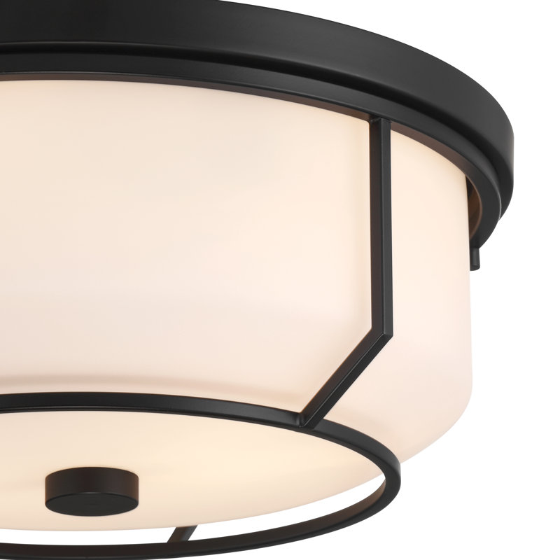 Plafonnier encastré 2LT, noir, Noir mat