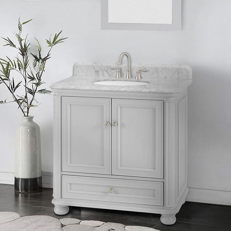Meuble-lavabo 36 po avec comptoir et dosseret