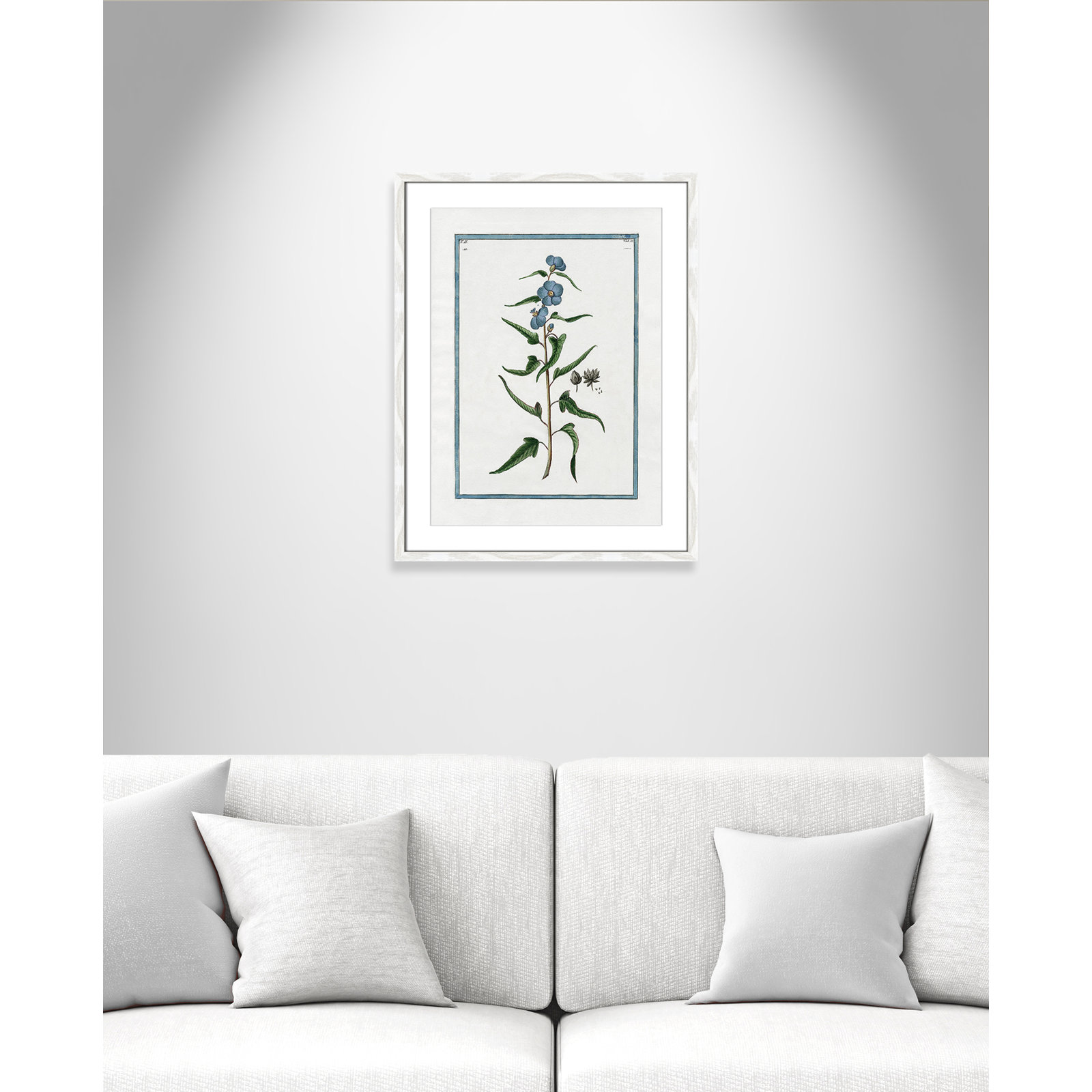 Shabby Elegance Botanical I - Framed Art Full Bleed, 17" W x 23" H, White Framed