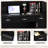 Reception Desk with Counter, Modern Front Table Equipped Lockers & Storage Shelves, 48-inch Checkout Counter with DIY Stripe for Lobbies, Salons, Retail, Home Offices, Reception Room-1369681887