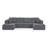 U Shape Modular Sectional Sofa-2025758759